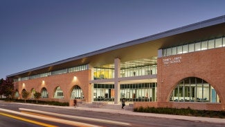 Campus view along Cesar Chavez Blvd