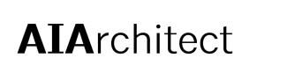Black and white AIA Architect logo